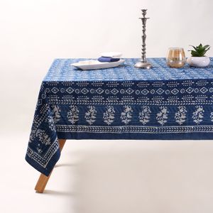 Premium Indigo Blue Geometrical Printed Soft